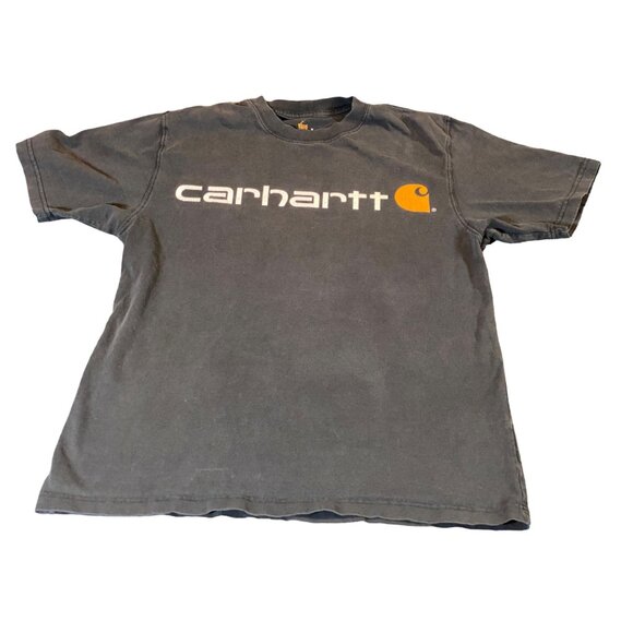 Carhartt Top Tee T Shirt Black SS Round Collar Work Wear Men S - Picture 1 of 6